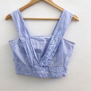 ZARA Poplin Sleeveless Cropped Top Medium Size